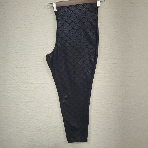 Torrid Black/Blue Metallic Mermaid Scale Leggings Size 3 (3X) Cosplay  Halloween - Picture 5 of 16